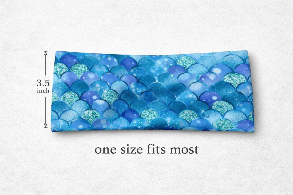 Mermaid moisture wicking, non slip, athletic headband. Headband for nurses, teachers, and runners. Gym workout headband.