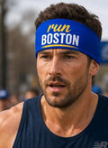 Run Boston Headband. Boston Marathon Headband. Running Headband. Race Day Headband. Moisture Wicking Athletic Headband. Boston Headband