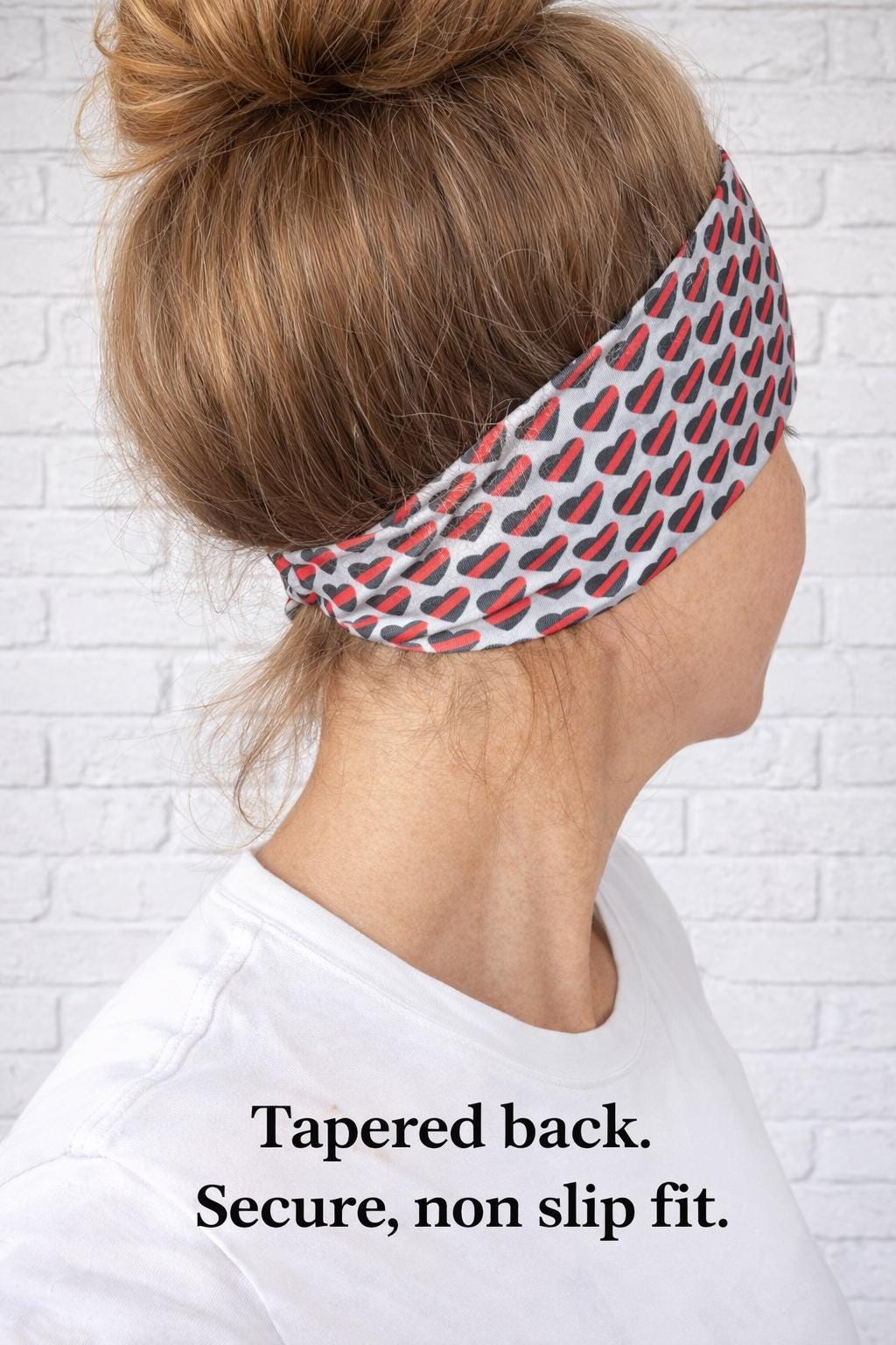 Thin Red Line Headband, Firefighter Running Headband, Moisture Wicking Non Slip Athletic Headband, Fireman Sweatband
