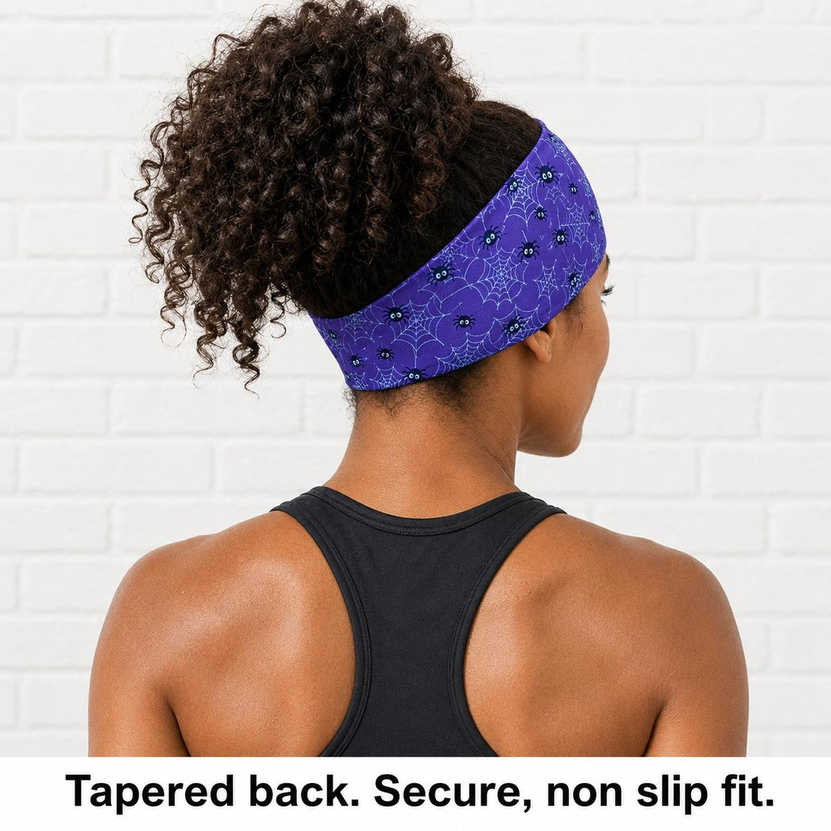 Spider Web Moisture Wicking, non slip, athletic Headband, Halloween Headband. Womens workout headband. Nurse Headband. Halloween Headband