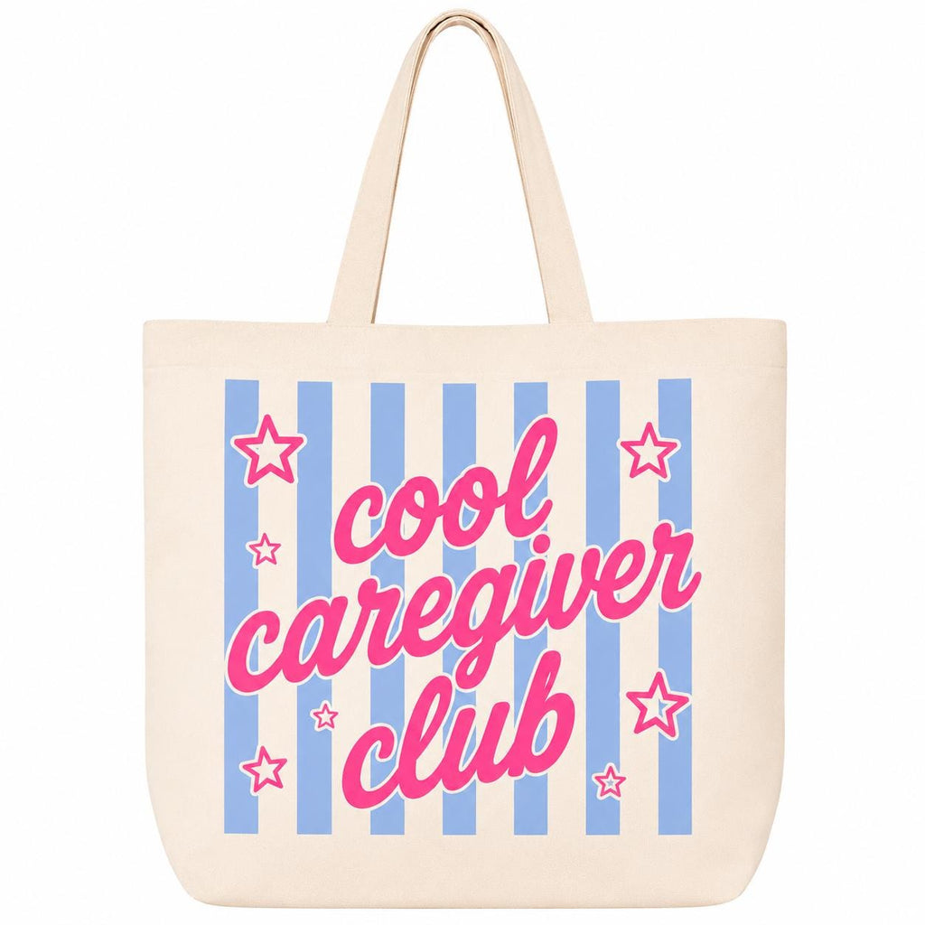 Cool Caregivers Club Tote Bag. Caregiver Gift. Vacation Bag. Traveling Tote Bag. Caregiver  Canvas Tote Bag. Caregiver Gift For Her.