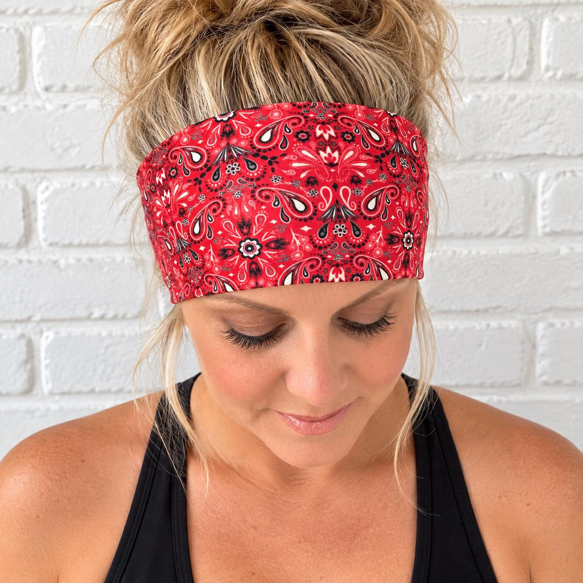 BandanaHeadband Bundle. Moisture wicking, non slip, athletic headband.  Gift for Runner. Yoga Headband. Wide Athletic Headband. Bandana Gift