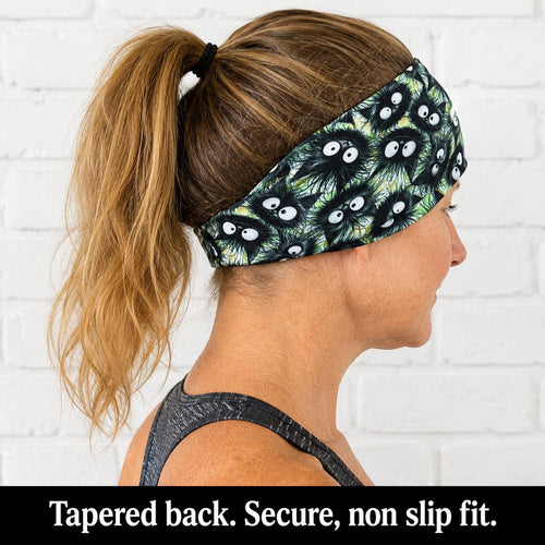 Black Cat Running Headband. Moisture-Wicking Cat Headband. Animal Shelter Headband. Gift for Cat Lover. Veterinary tech Headband.