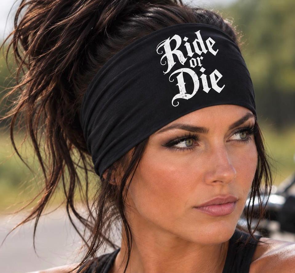 Biker Bling  Headband. Motorcycle Moisture Wicking  Headband,  Headband Gift for Bikers. Ride or Die Headband