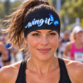 Butterfly Headband. Marathon Headband. Running Headband. Race Day Headband. Marathon Gift for Runner. Moisture Wicking Sports Headband