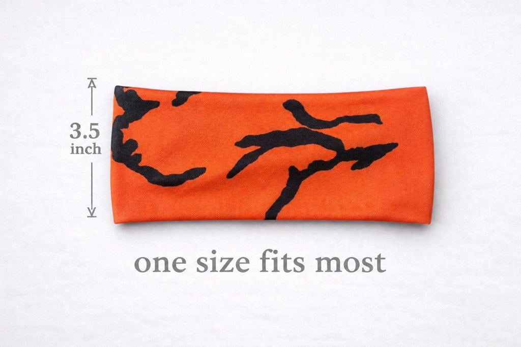 Hunters Signal Moisture Wicking Headband. Orange Headband for Trail Running. Headband for Hunting.