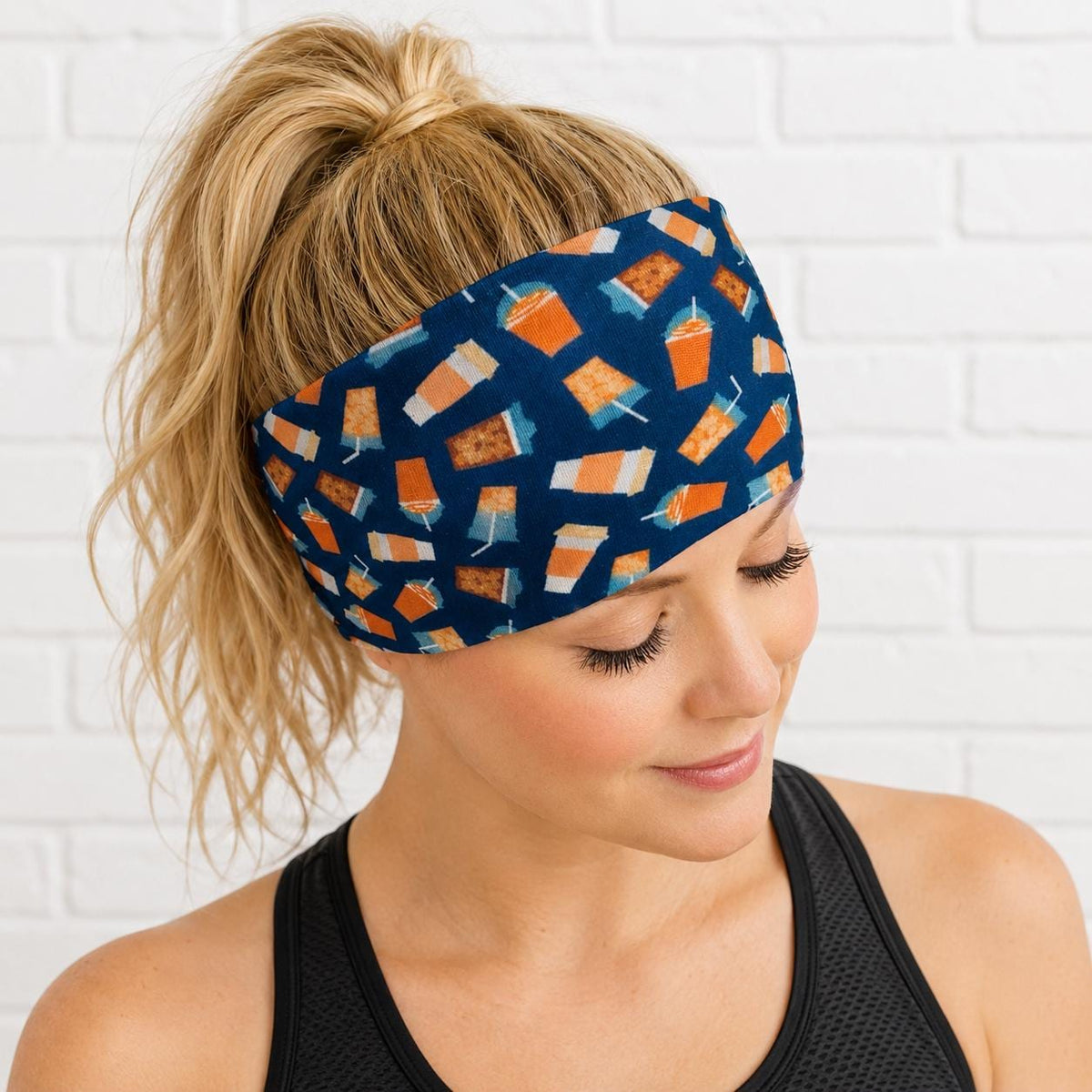 Coffee Running Headband, Moisture Wicking Non Slip Headband, Workout Headband for Women, Cute Coffee Lover Gift, Headband for Nurses.