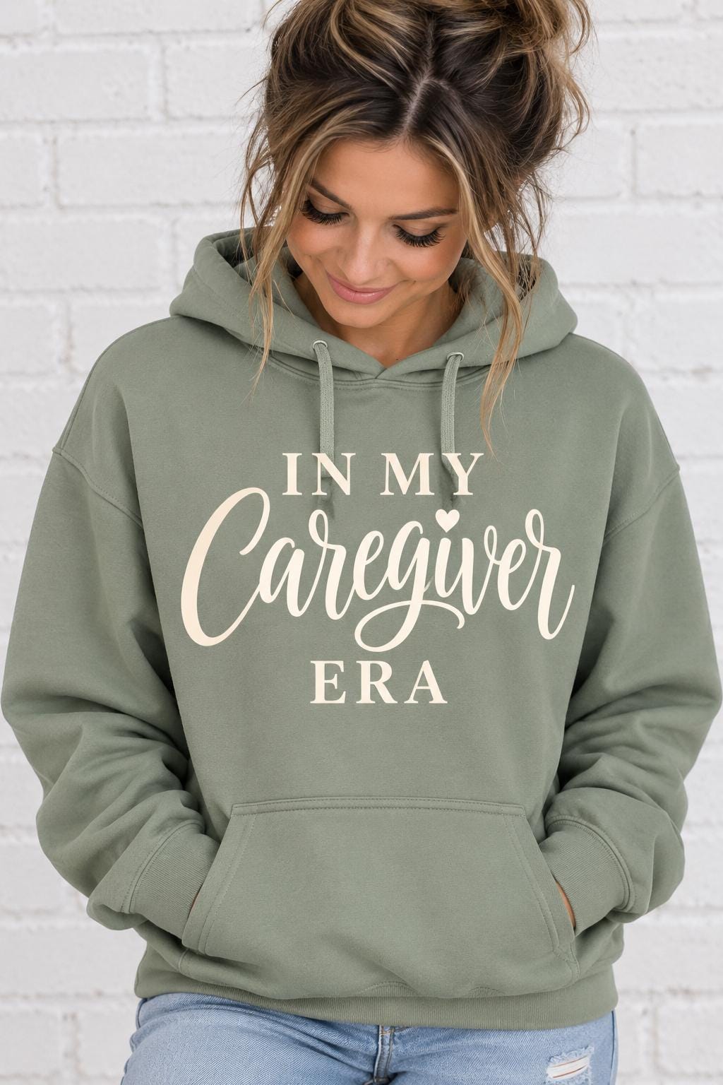 Caregiver Sweatshirt, Caregiver Hoodie, Healthcare Worker Gift, CNA Nurse Caregiver Gift, Gray Unisex Hoodie, Caregiver Appreciation Gift