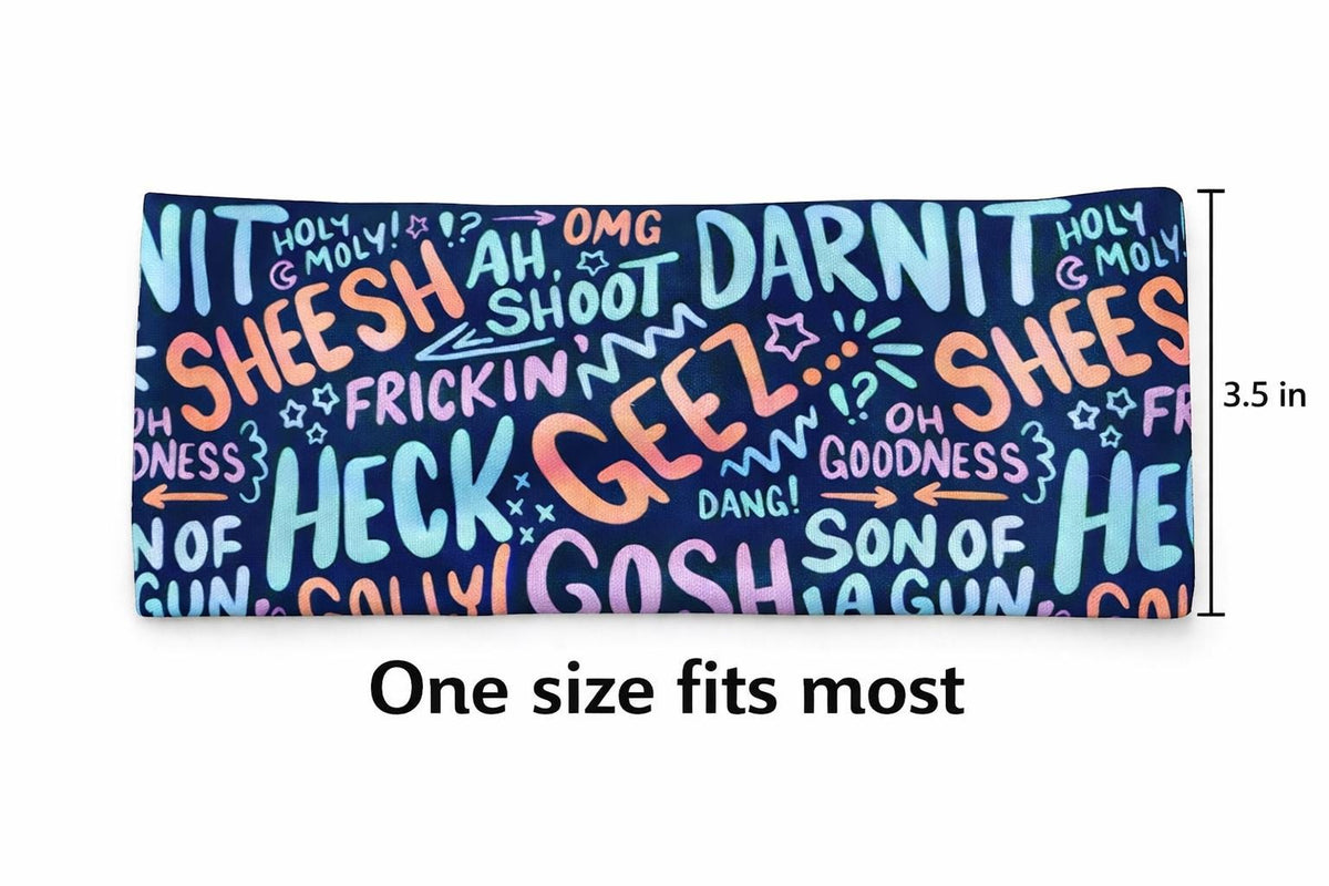 Funny Running Headband – Wide Non Slip Workout Headband – Moisture Wicking Headband for Runners. Swear Words Headband. Gift for Nurses