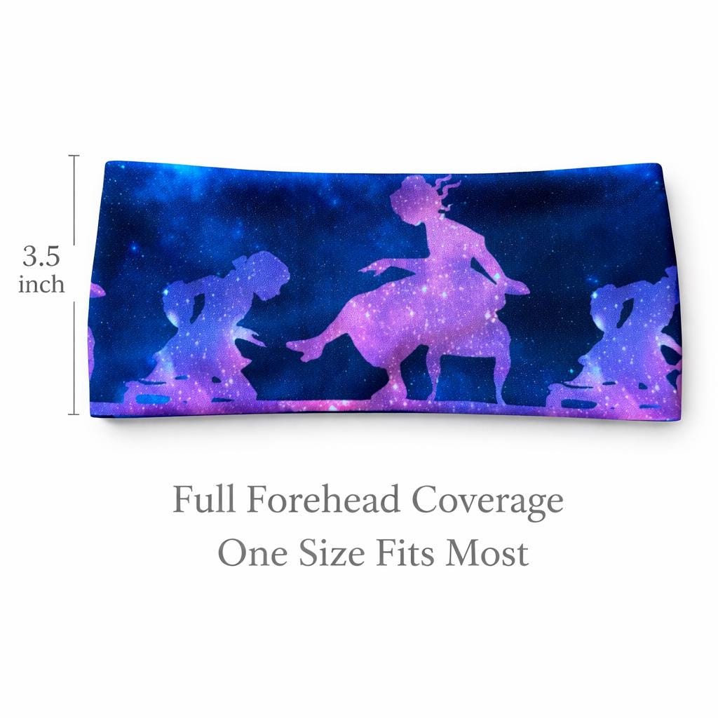 Princess Headband for Runners, Moisture Wicking Non-Slip Athletic Headband,  Princess Marathon Gift, Cinderella Headband.  Disney Trip Gear