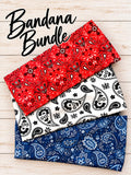 BandanaHeadband Bundle. Moisture wicking, non slip, athletic headband.  Gift for Runner. Yoga Headband. Wide Athletic Headband. Bandana Gift