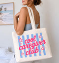 Cool Caregivers Club Tote Bag. Caregiver Gift. Vacation Bag. Traveling Tote Bag. Caregiver  Canvas Tote Bag. Caregiver Gift For Her.