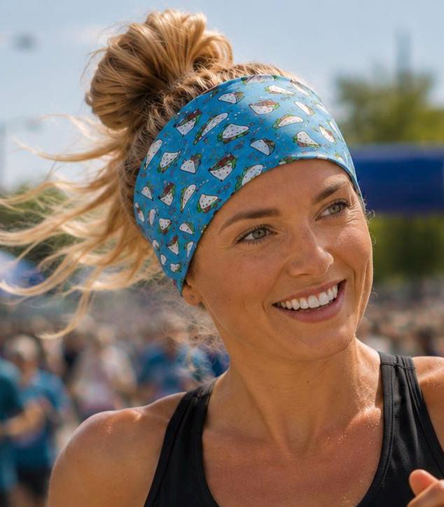Taco Running Headband. Moisture-Wicking Workout Headband. Restaurant headband. Headband for cooks. Gym headband. Funny food headband