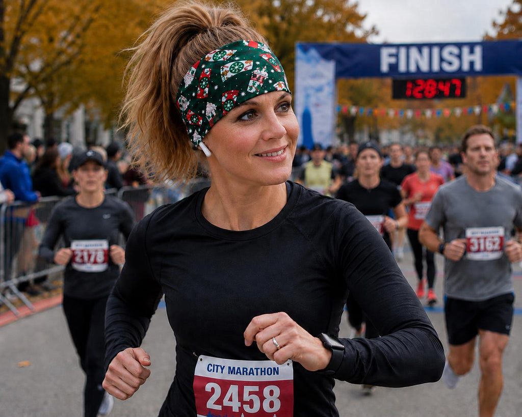 Christmas Coffee workout moisture wicking, non slip,  athletic headband, Yoga Headband. Starbucks inspired headband. Coffee headband