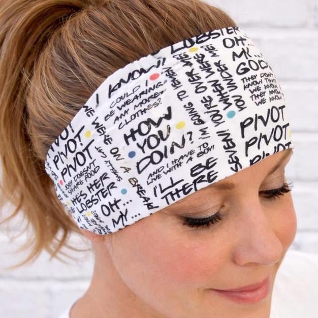 Friends moisture wicking, non slip, athletic headband, Yoga Headband, Friends Tv Show, Nurse Headband. Running or gym workout  Headband