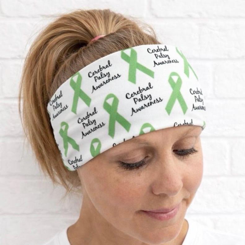 Cerebral Palsy moisture wicking, non slip, athletic headband, Running Headband, Yoga Headband. Womens workout headband. Nurse Headband.
