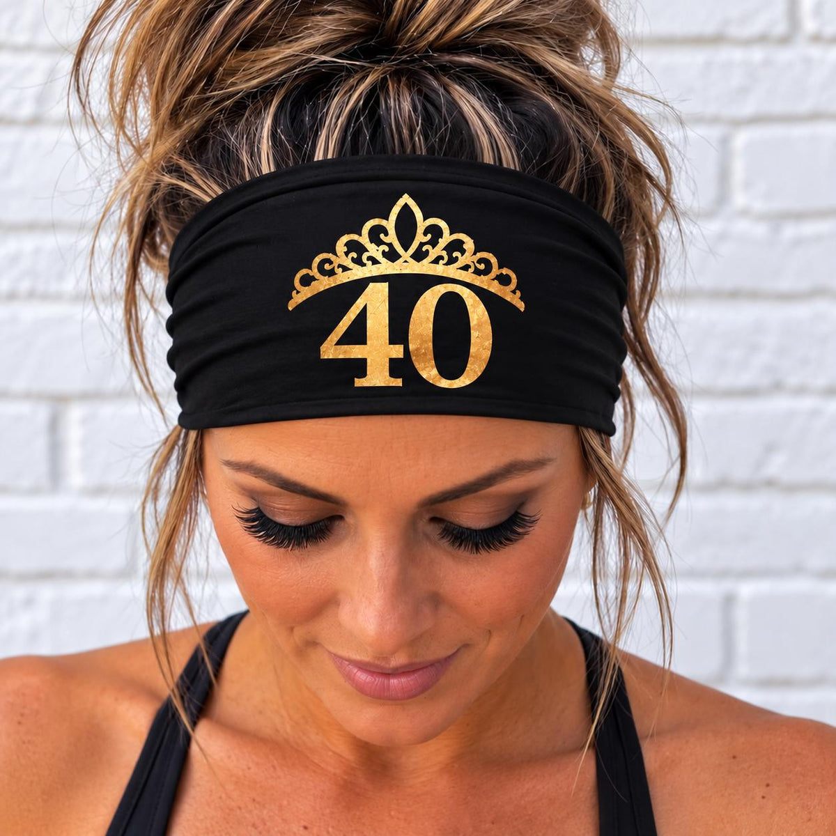40th Birthday Headband. 40th Birthday Running Headband. Running Headband. Race Day Headband. Moisture Wicking Athletic Headband.