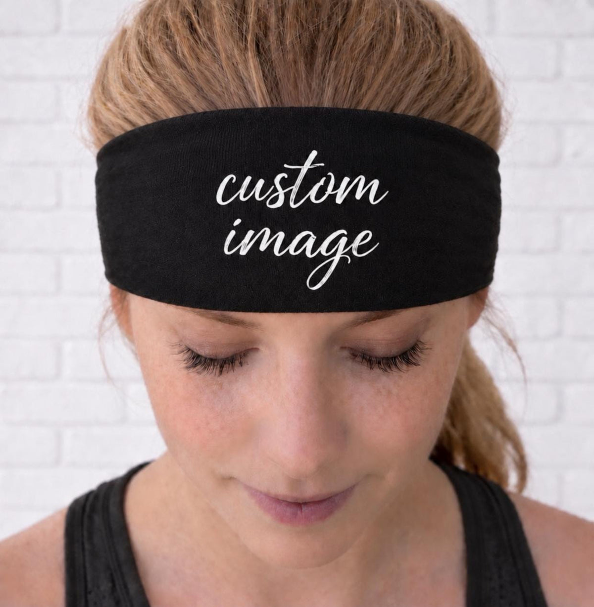 Personalized Moisture Wicking Headband.  Non Slip athletic headband. Running Headband. Custom Image Headband for sports. Customized Headband