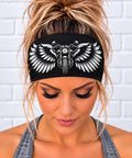 Biker Wings Headband. Motorcycle Moisture Wicking  Headband,  Headband Gift for Bikers. Motorcycle Wings Headband