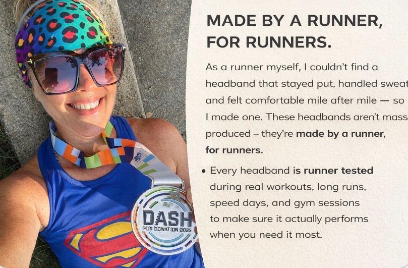 Mardi Gras Headband – Running & Workout Moisture-Wicking Fitness Headband – Purple Green Gold Fleur de Lis – Nonslip Festival Hairband
