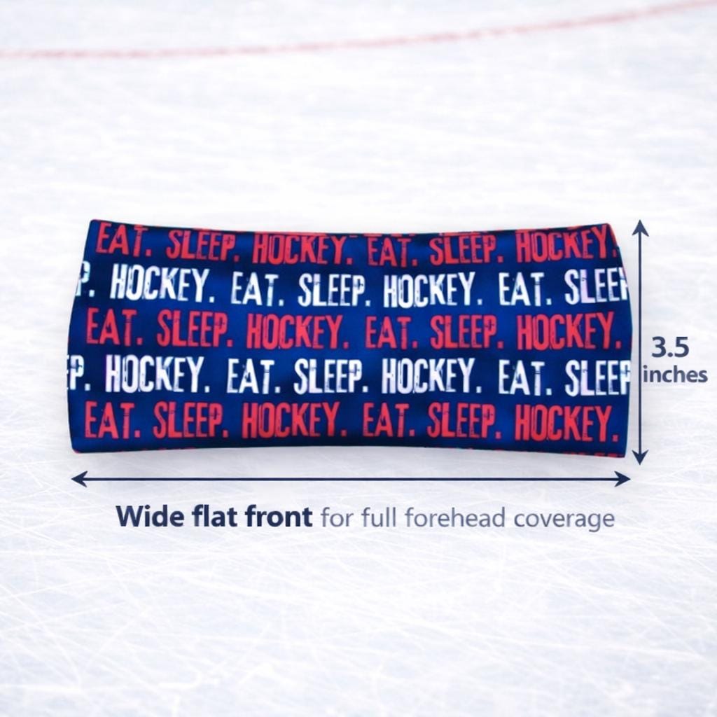 Hockey moisture wicking, non slip,  athletic headband, Hockey Mom Headband,  Hockey Gifts, Running Headband, Performance Headband.