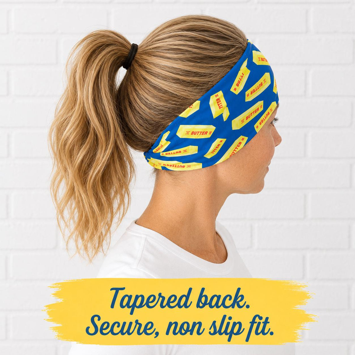 Butter Running Headband. Moisture-Wicking Workout Headband. Restaurant headband. Headband for cooks. Gym headband. Funny food headband