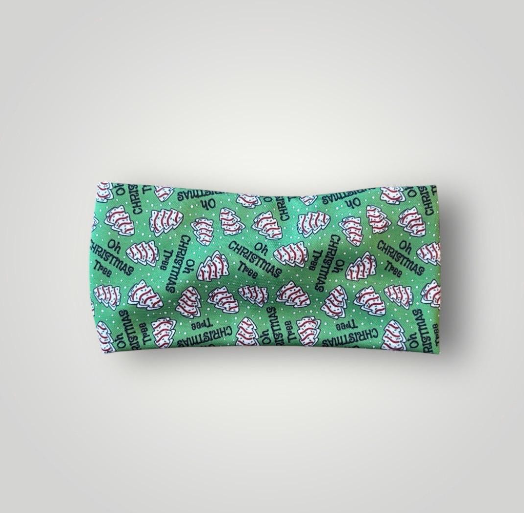 Christmas Cakes moisture wicking, non slip, athletic headband, Running Headband, Holiday Headband,  Christmas Workout  Headband