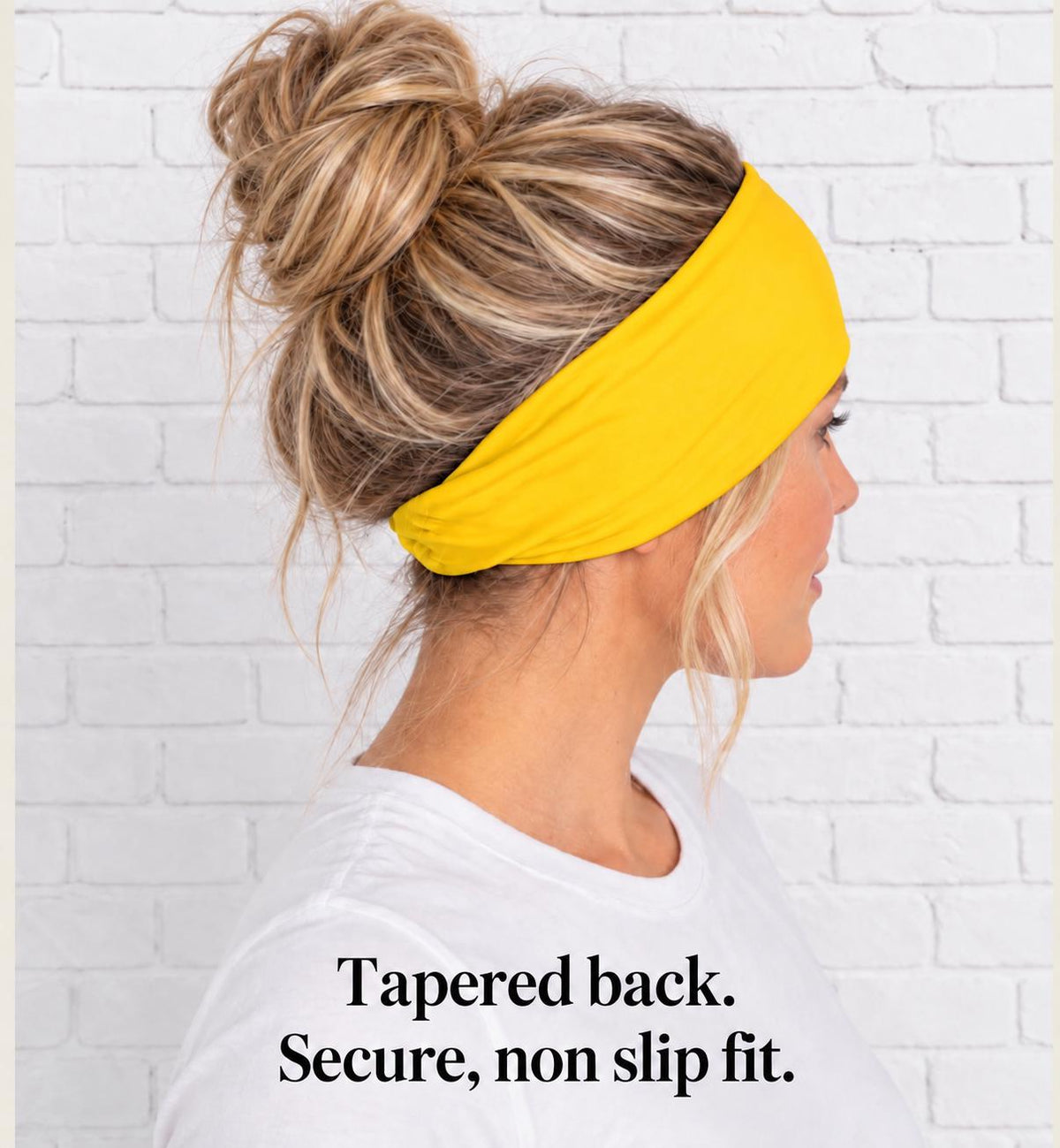 Princess 26.2 Headband.  26.2 Running Headband.  Non Slip Athletic Headband, Wide Running  Headband.  Yellow Running Headband.