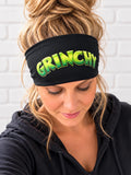 Grinchy Headband for Runners. Grinch Headband.  Christmas Workout Headband.  Non Slip Athletic Headband. Race Day Holiday Headband