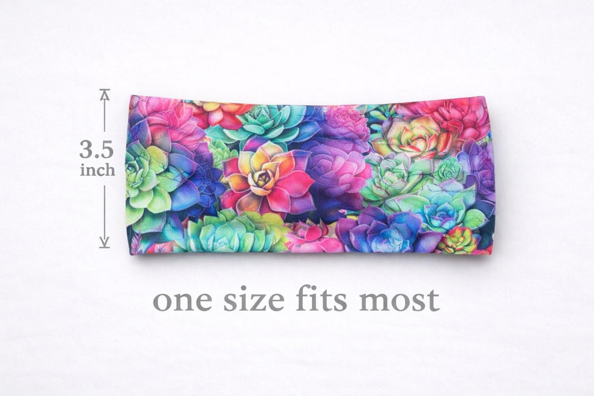 Succulent Moisture Wicking Running Headband. Women’s Athletic Headband. Nurse and Yoga Headband. Gardening Headband. Plant Lover Gift