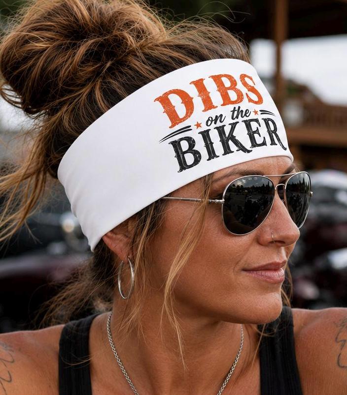Biker Headband. Motorcycle Moisture Wicking  Headband, Non Slip Helmet Headband, Headband Gift for Bikers. Biker Wife Headband
