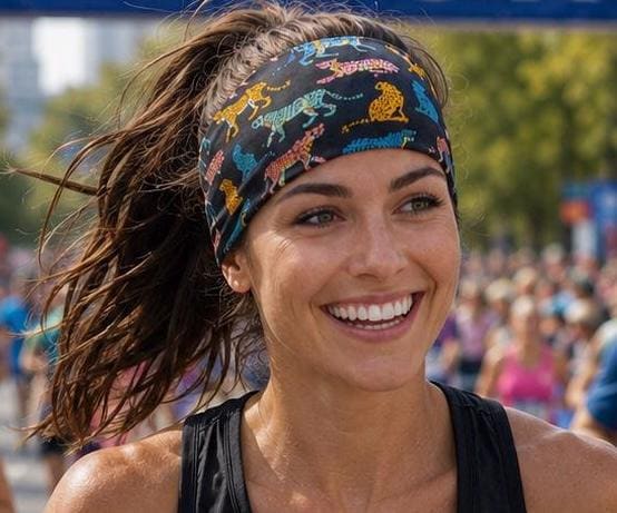 Cheetah moisture wicking, non slip, athletic headband, Running Headband, Yoga Headband. Nurse headband. Leopard headband. Workout headband.