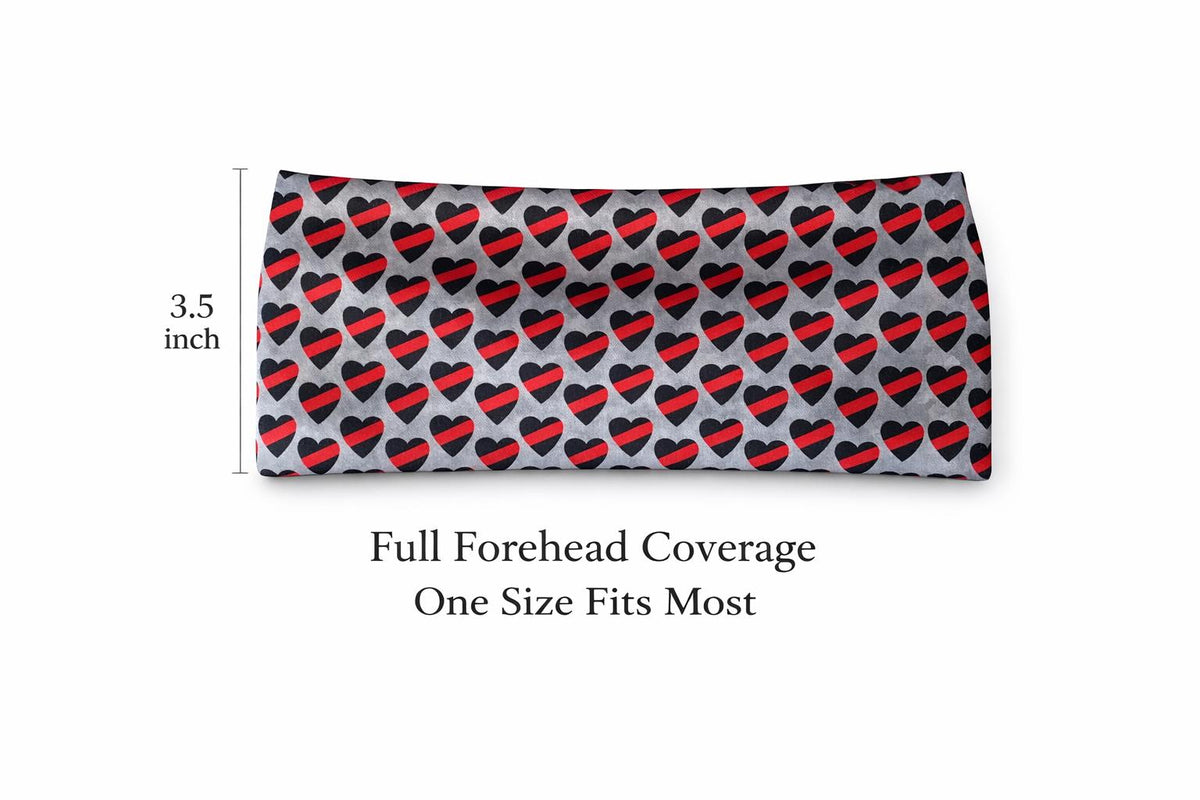 Thin Red Line Headband, Firefighter Running Headband, Moisture Wicking Non Slip Athletic Headband, Fireman Sweatband