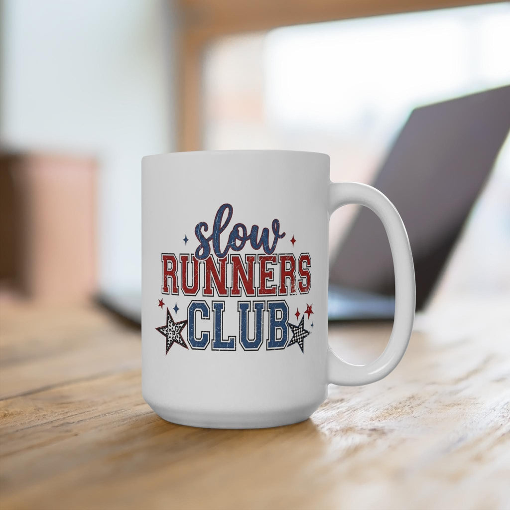 Slow Runners Club Mug | Funny Running Coffee Mug | Gift for Runner Woman | Marathon Jogger Gift | Running Motivation Cup