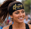 Christian Headband, She is Strong Running Headband.  Inspirational Workout Headband, Non Slip Athletic Headband, Wide Fitness Headband