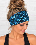 Butterfly Headband for Women, Non Slip Athletic Headband, Moisture Wicking Workout Headband for Yoga Running. Wide workout Headband