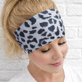 Snow Leopard moisture wicking, non slip,  athletic headband. Wonens workout headband. Yoga headband. Nurse Headband.