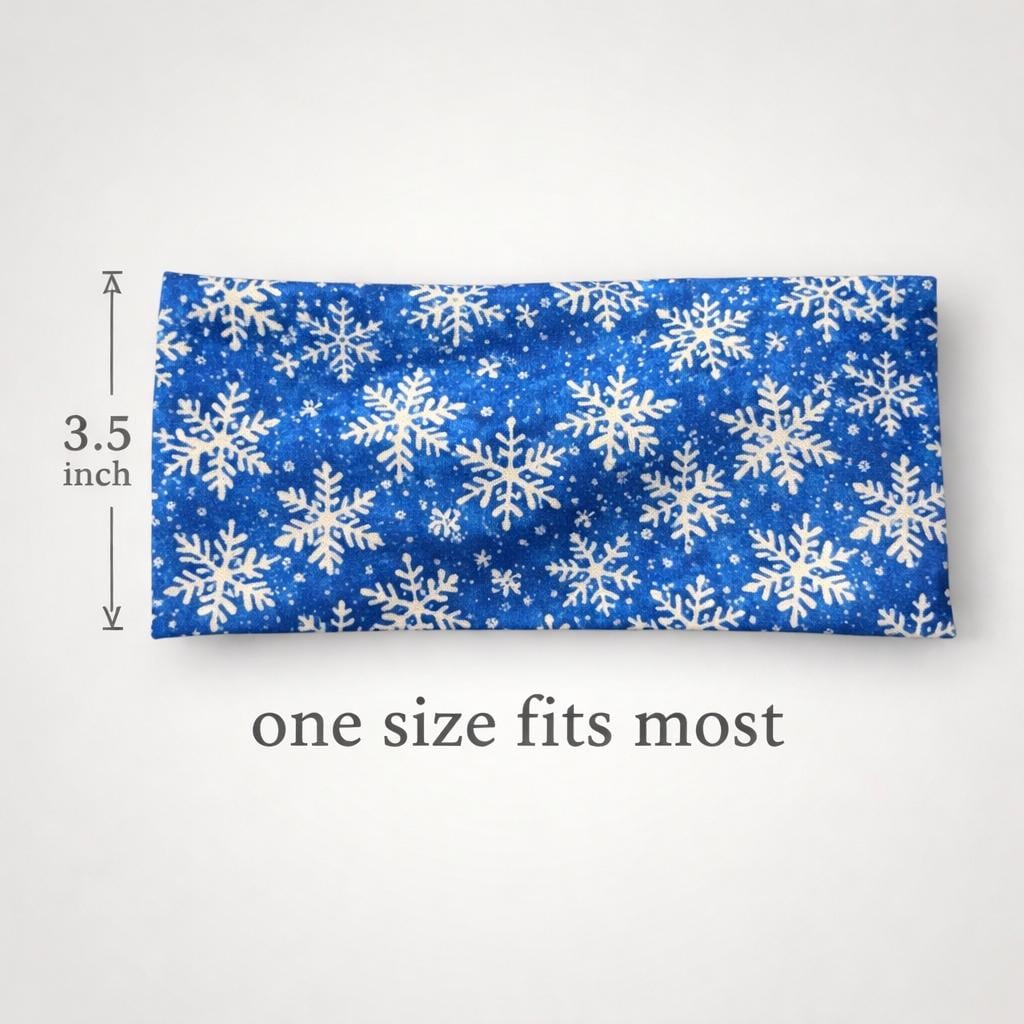 Snowflake Moisture Wicking Headband For Running. Non Slip Fitness Headband. Sweat Wicking Performance Headband for Women.