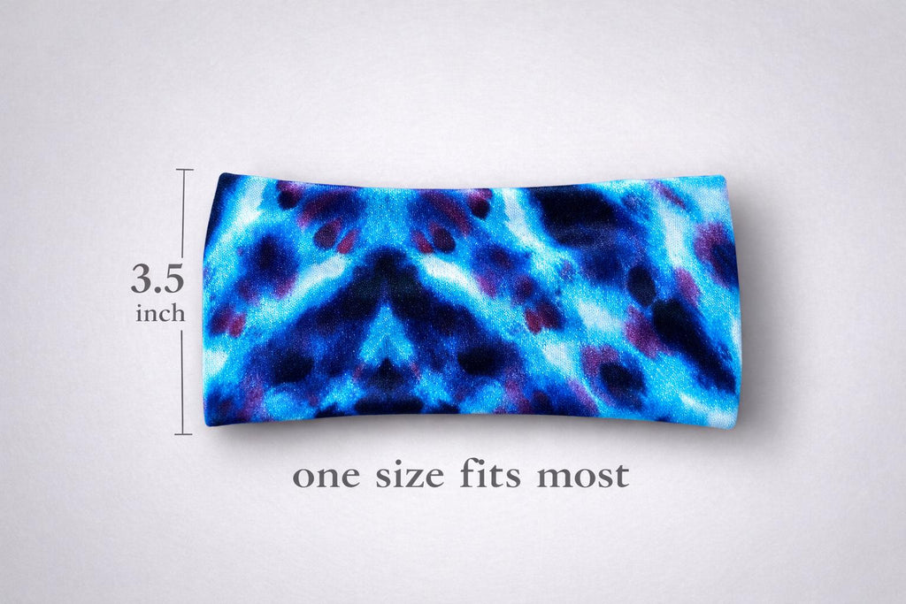Tie Dye Athletic Headband. Moisture Wicking Headband, Non slip Headband, Yoga Headband. Wide workout headband. Wide running headband