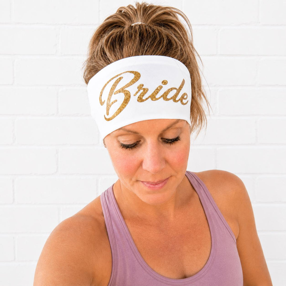 Bride Moisture Wicking Headband. Non Slip athletic headband. Bachelorette Party Running Headband. Gift for Future Bride. Bride to be Gift