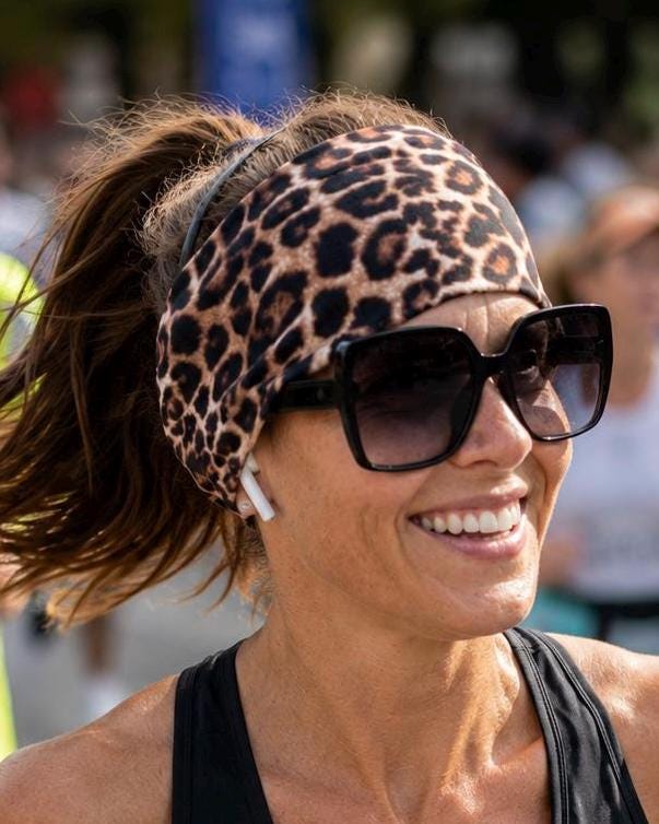 Leopard Print moisture wicking, non slip, athletic headband, Running Headband. Yoga headband. Cheetah headband. Yoga headband. Workout wear.