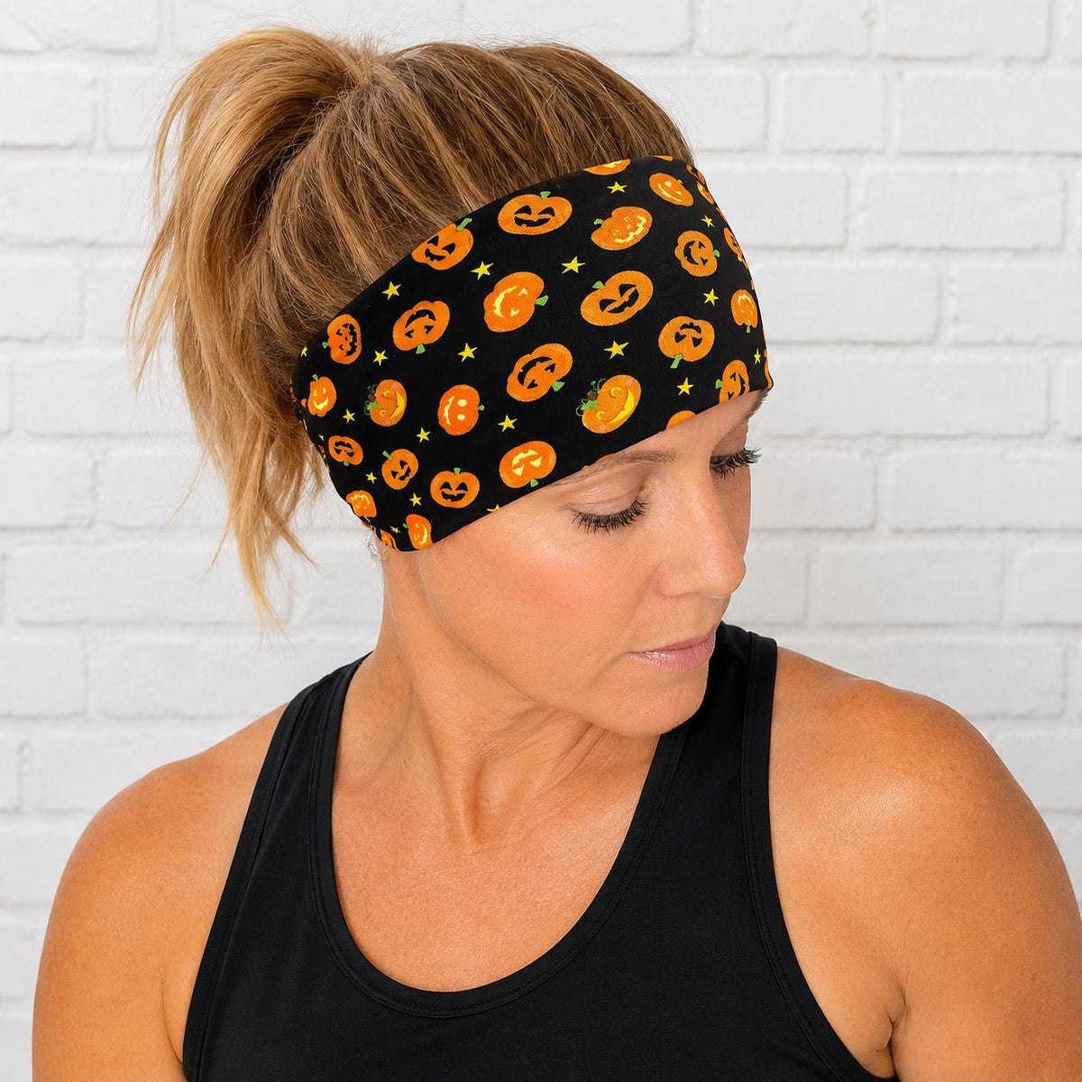 Pumpkin Moisture Wicking Headband. non slip Athletic Headband. Running Headband. Halloween Headband. Nurse Headband. Fall Running Headband.