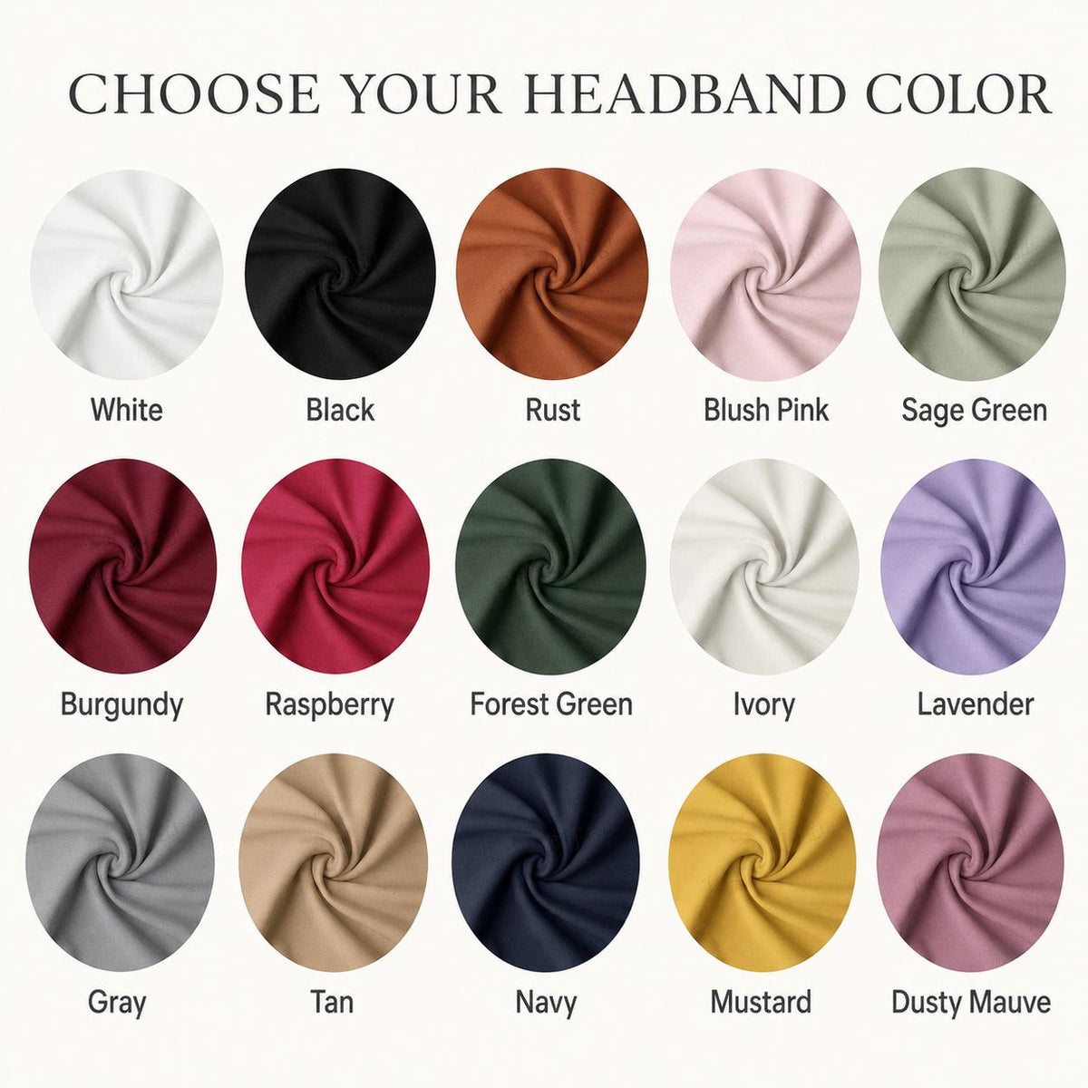 Solid Color Twist Headband for Women, Wide Soft Stretchy Hair Wrap, Everyday Yoga Workout Headband, Choose Your Color Twist Headband