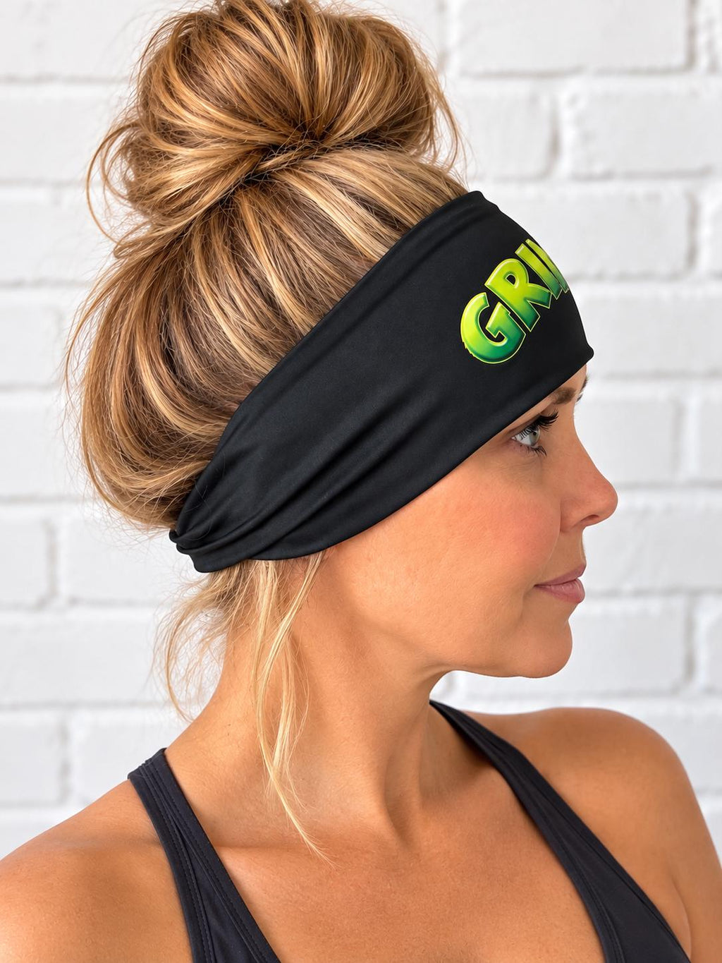 Grinchy Headband for Runners. Grinch Headband. Christmas Workout Headband. Non Slip Athletic Headband. Race Day Holiday Headband